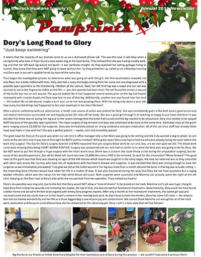 2016 Paw Prints Newsletter